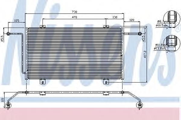 Радіатор кондиціонера 1.9D/dTi, 2.8dci - Зображення 1